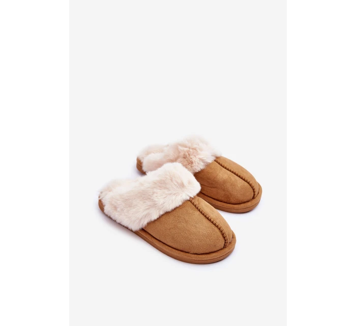 Dámské Pantofle s Kožešinou Camel model 21563577 - Boto