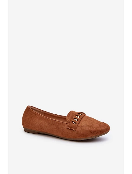 Lesklé dámské mokasíny s řetízkem Camel model 21656869 - Boto