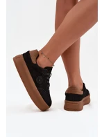 Sneakersy Damskie Na Platformie Big Star SS274761 Czarne