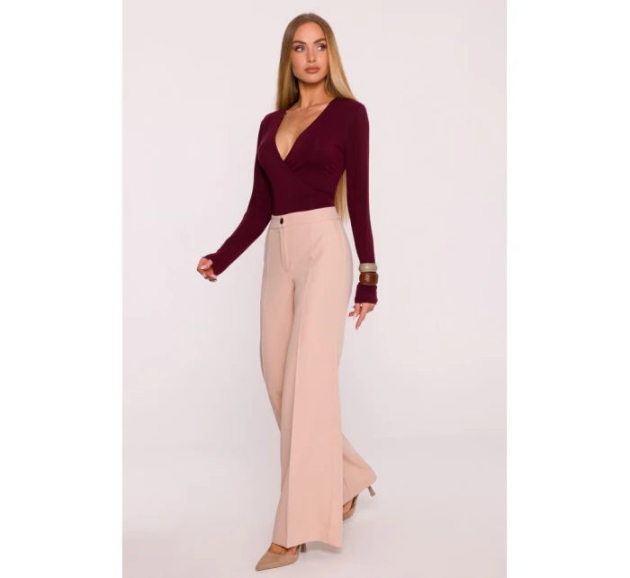 M875 Široké nohavice - béžové