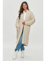 Sveter na gombíky model 201795 Makadamia Sveter na gombíky model 201795 Makadamia