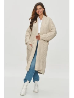 Sveter na gombíky model 201795 Makadamia
