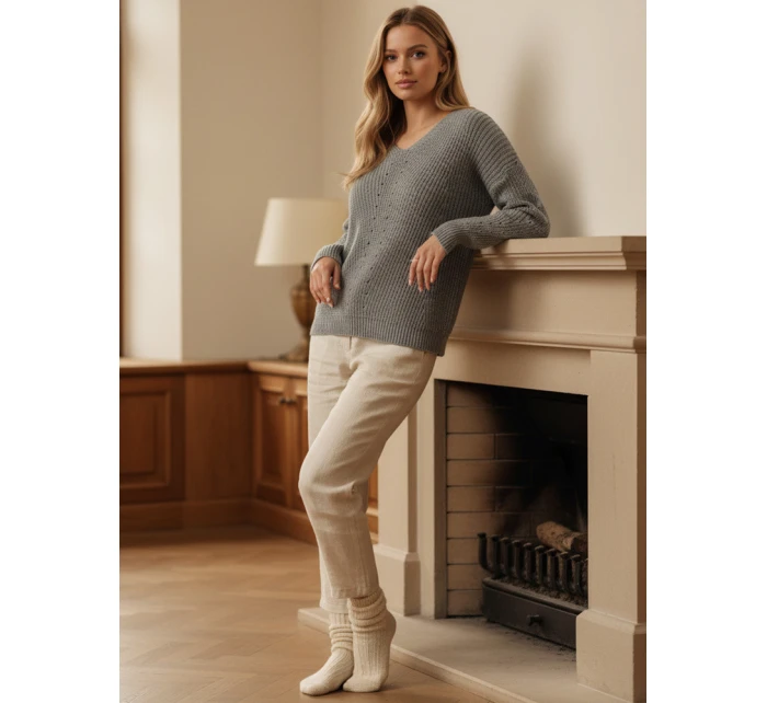 dámský svetr světle šedý Dstreet model 21982724 - FashionStreet