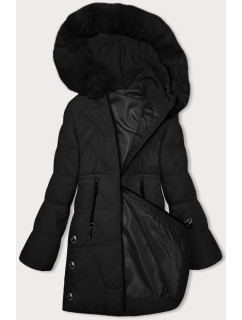 Čierna dámska zimná bunda S'west (B8166-1)