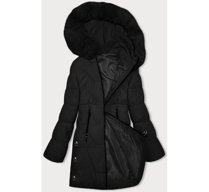 Čierna dámska zimná bunda S'west (B8166-1)