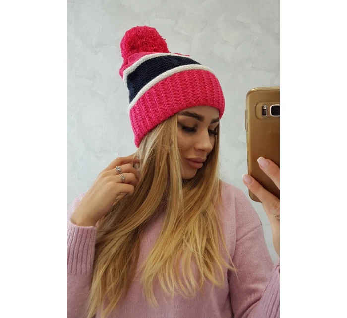 Kinga dámska čiapka K297 pink neon+green