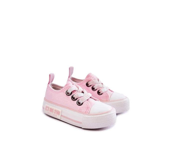 Dziecięce Materiałowe Trampki BIG STAR KK374052 Różowe