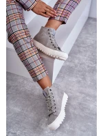 Dámské Tenisky Big Star Vysoké Zateplené Šedé model 21595899 - Big Star Shoes Dámské Tenisky Big Star Vysoké Zateplené Šedé model 21595899 - Big Star Shoes