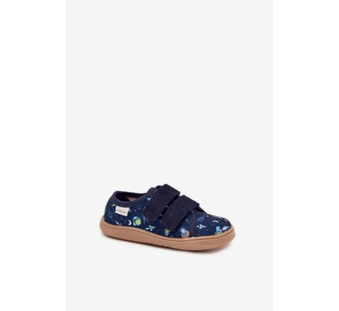 Kapcie Barefoot Chłopięce Kosmos Milami Granatowe Saphira