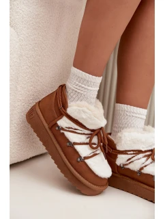 Dámske snežnice s nízkou platformou a kožušinou D.Franklin - ťava