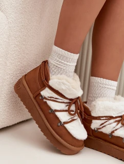 Dámske snežnice s nízkou platformou a kožušinou D.Franklin - ťava