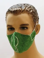 Dvojvrstvová rúška zelená futbalová lopta - Vestis