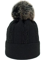 Dámska čiapka s bambulou 17802-3 Black - Art of polo