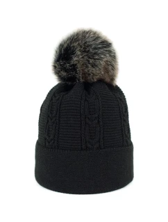 Dámska čiapka s bambulou 17802-3 Black - Art of polo