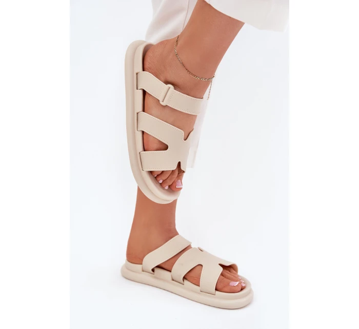 Dámské Gumové Klapky S Páskem Béžové model 21702749 - Boto