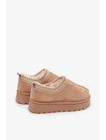 Dětské sněhule s výšivkou béžové model 21711240 - Boto