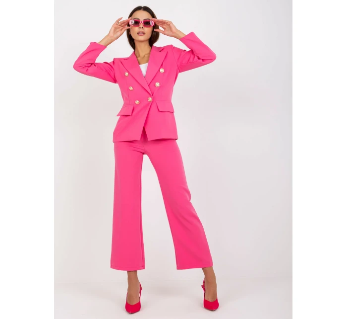 Dámska bunda DHJ MA 15555 00P tmavo ružová