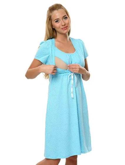 Dámska dojčiaca košeľa Radosc Svetlo modrá - Italian Fashion