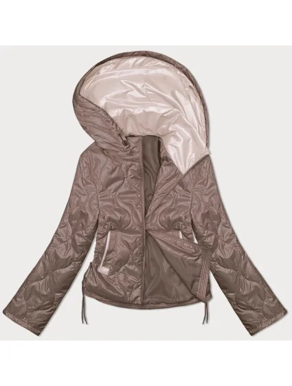 Tmavě béžová dámská bunda se šňůrkami na bocích model 19456771 - S'WEST