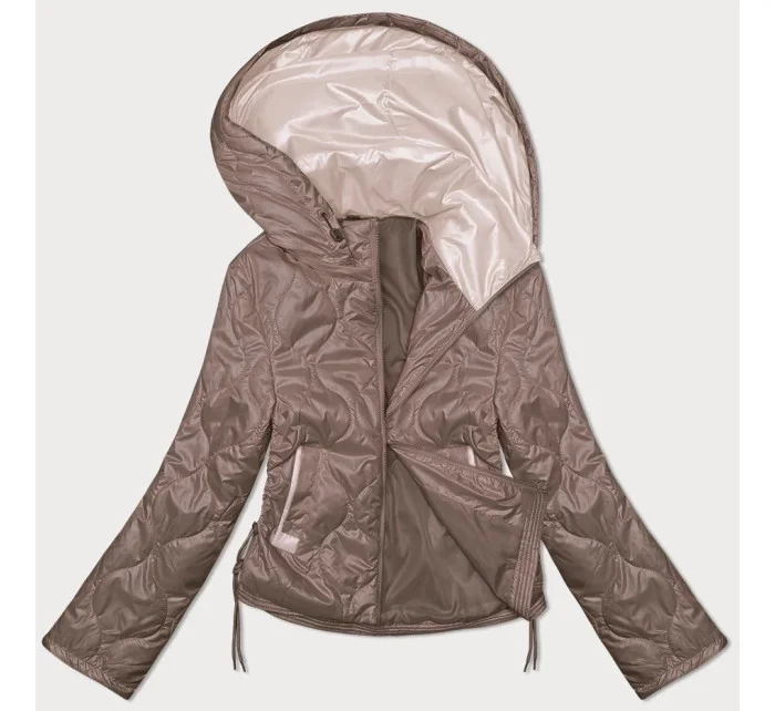 Tmavě béžová dámská bunda se šňůrkami na bocích model 19456771 - S'WEST