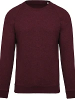 Kariban K 480 Pánska mikina s raglánovými rukávmi z biobavlny 20.K480 wine heather