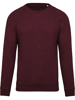 Kariban K 480 Pánska mikina s raglánovými rukávmi z biobavlny 20.K480 wine heather