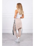 Nohavice/oblek s nápisom selfie beige