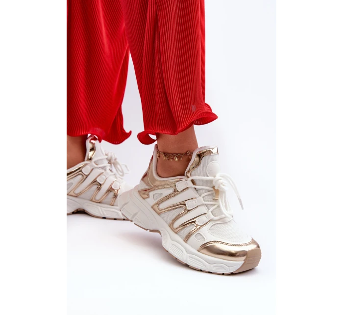 Dámské tenisky na masivní podrážce bílé model 21659040 - Boto Dámské tenisky na masivní podrážce bílé model 21659040 - Boto