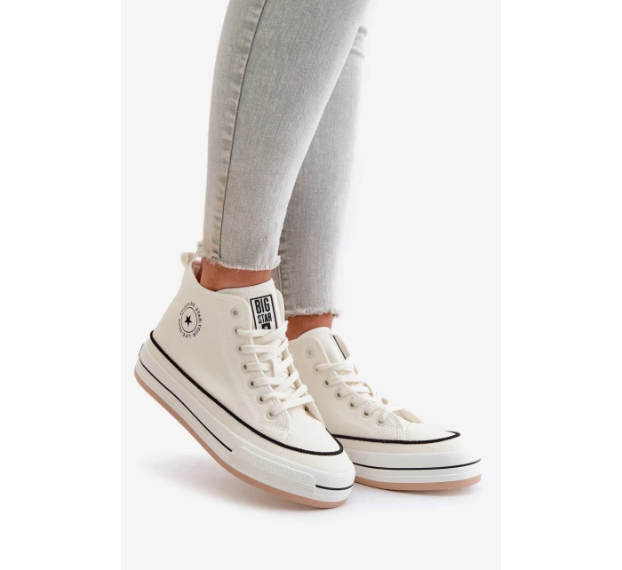 Zateplené Dámské Tenisky Na Platformě Eko Kůže Big Star model 21669595 Bílé - Big Star Shoes Zateplené Dámské Tenisky Na Platformě Eko Kůže Big Star model 21669595 Bílé - Big Star Shoes