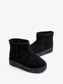 Dětské zateplené sněhule se zipem Black Big Star