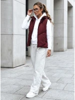 Dámská prošívaná vesta vínová Dstreet model 21990683 - FashionStreet