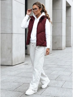 Dámská prošívaná vesta vínová Dstreet model 21990683 - FashionStreet