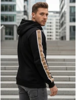 Pánska mikina s kapucňou čierna Dstreet BX5944