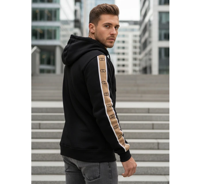 Pánska mikina s kapucňou čierna Dstreet BX5944