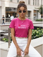 Dámske tričko s potlačou Super Mom Pink FashionStreet NX5025RY