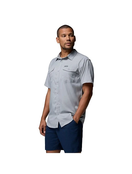 Košile  II Solid s krátkým rukávem šedá, velikost L model 22228756 - Columbia