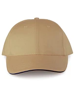 WK WKP 145 6-panelová čiapka s kšiltom 20.145W camel/black