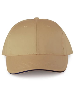 WK WKP 145 6-panelová čiapka s kšiltom 20.145W camel/black