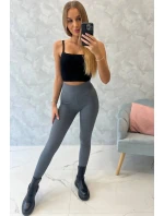 Pruhované legíny v grafitovej farbe Pruhované legíny v grafitovej farbe