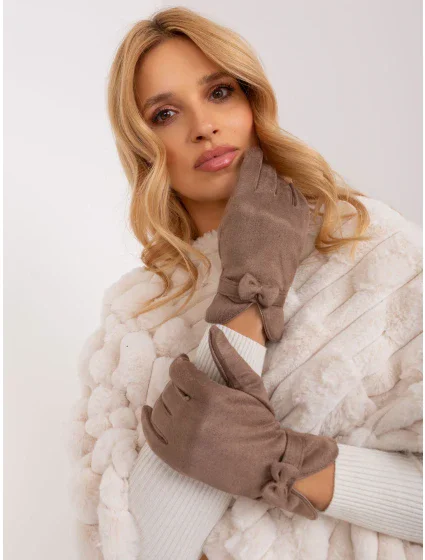 Rękawiczki AT RK model 19367723 ciemny bezowy - FPrice