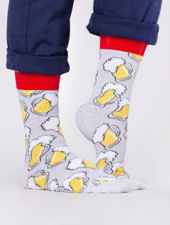 Yoclub Bavlnené ponožky Vzory Farby SKA-0054F-H800 Grey