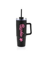 BARBIE - černý cestovní hrnek s průhledným víčkem 900 ml BARBIE - černý cestovní hrnek s průhledným víčkem 900 ml