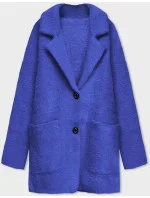 Krátky vlnený prehoz cez oblečenie typu alpaka v nevädzovej farbe (7108-1)