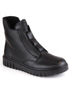 Kožené pohodlné zateplené boty Rieker W RKR619 black