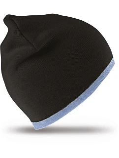 Result Headwear RC 046X Obojstranná pletená čiapka 28.046X čierna/modrá