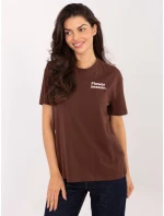 T shirt model 21798160 ciemny brązowy - FPrice