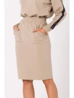 Dámska sukňa M728 béžová - Moe