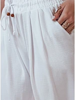 Dámské volnočasové kalhoty s širokými nohavicemi white Dstreet model 21987243 - FashionStreet Dámské volnočasové kalhoty s širokými nohavicemi white Dstreet model 21987243 - FashionStreet