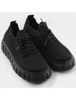 Černé ažurové šněrovací boty model 17287300 Černé ažurové šněrovací boty model 17287300