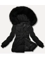 Černá dámská bunda typu pro přechodné období model 21248451 - J.STYLE Černá dámská bunda typu pro přechodné období model 21248451 - J.STYLE